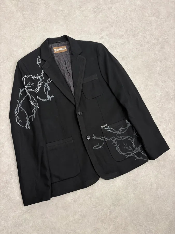 AW2010 John Galliano Black Barbed Wire Blazer Jacket AKMTWAW 3