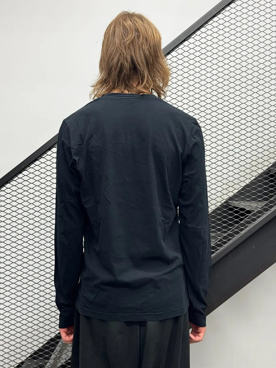 SS2012 John Galliano Black V-Neck Propaganda Longsleeve CADYojV 2