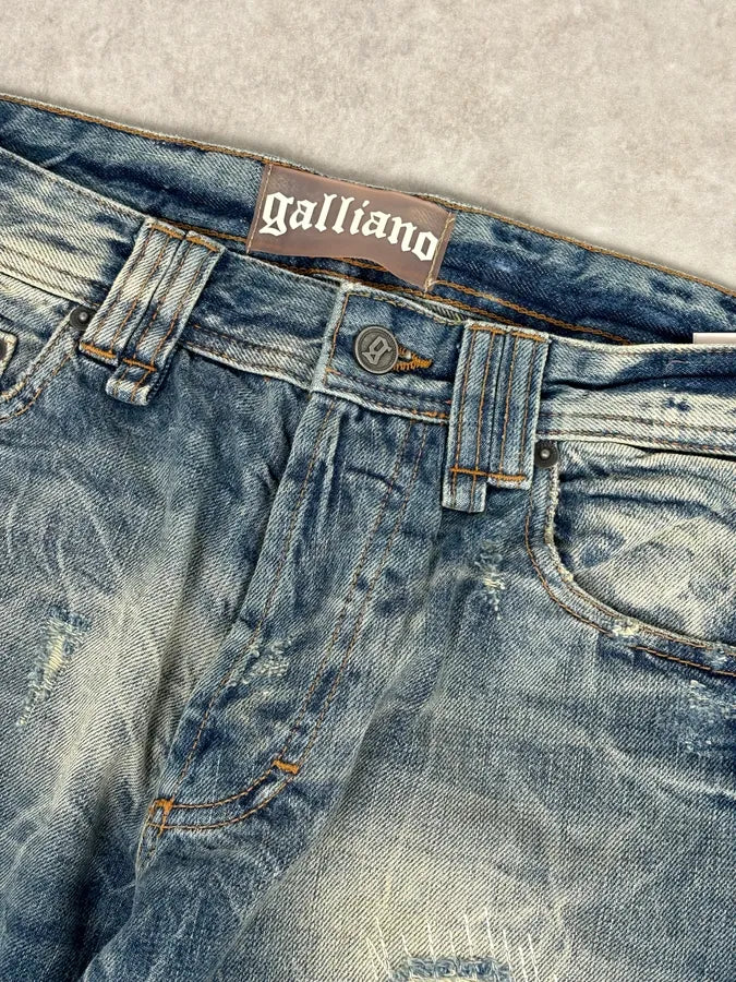 AW2011 John Galliano Blue Denim Distressed Jeans JPlBaKP 8