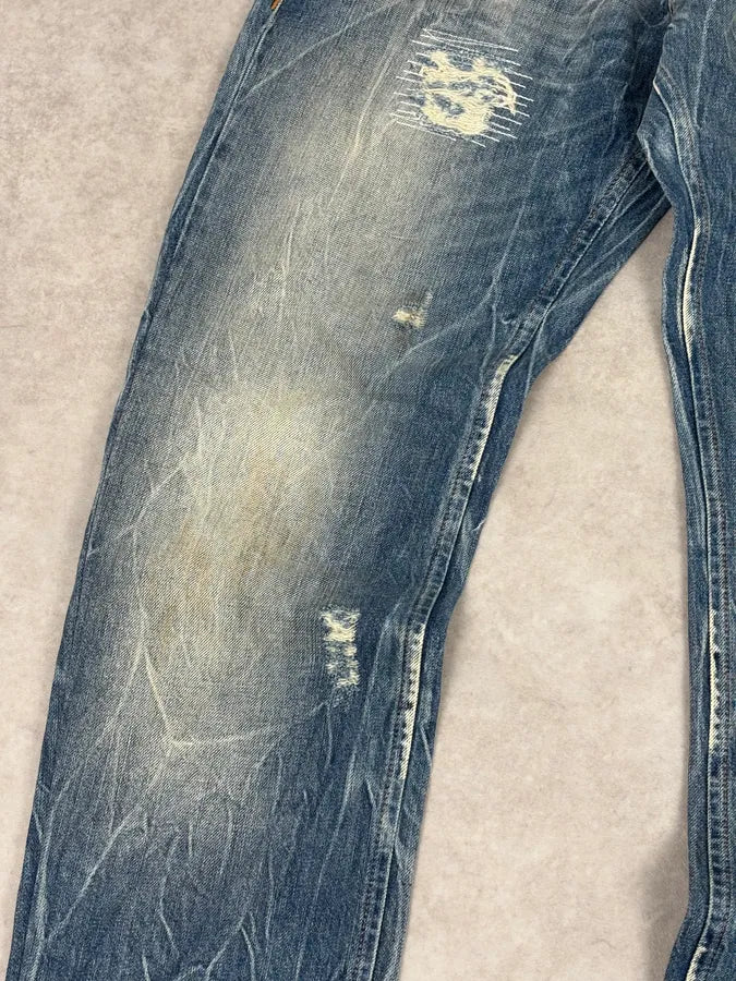 AW2011 John Galliano Blue Denim Distressed Jeans JPlBaKP 10