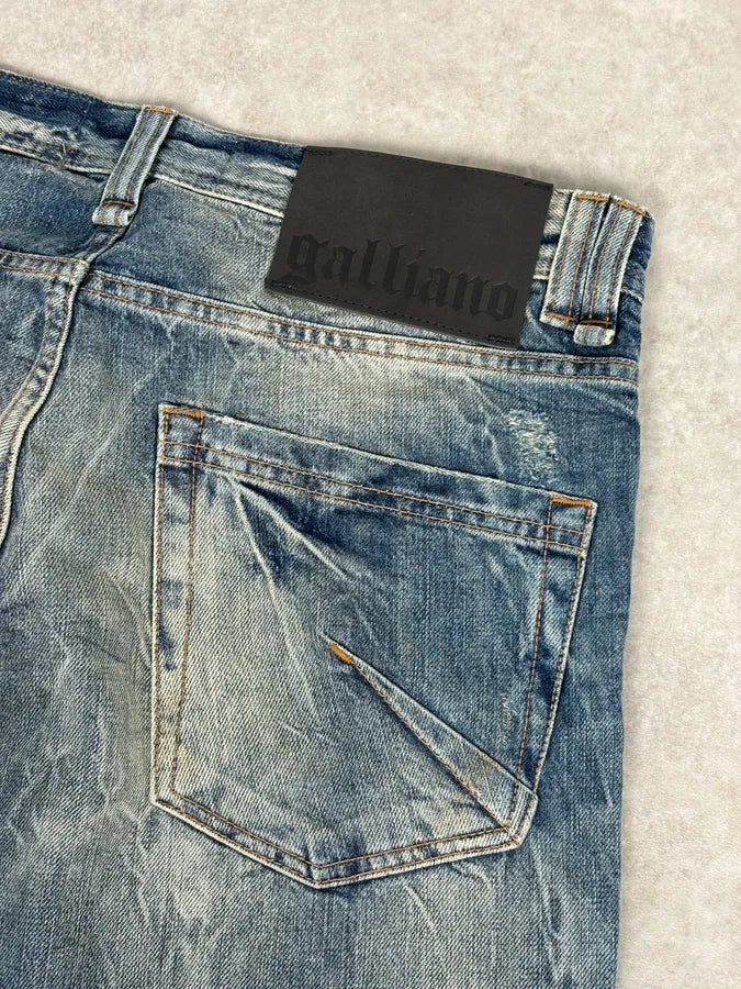 AW2011 John Galliano Blue Denim Distressed Jeans JPlBaKP 7