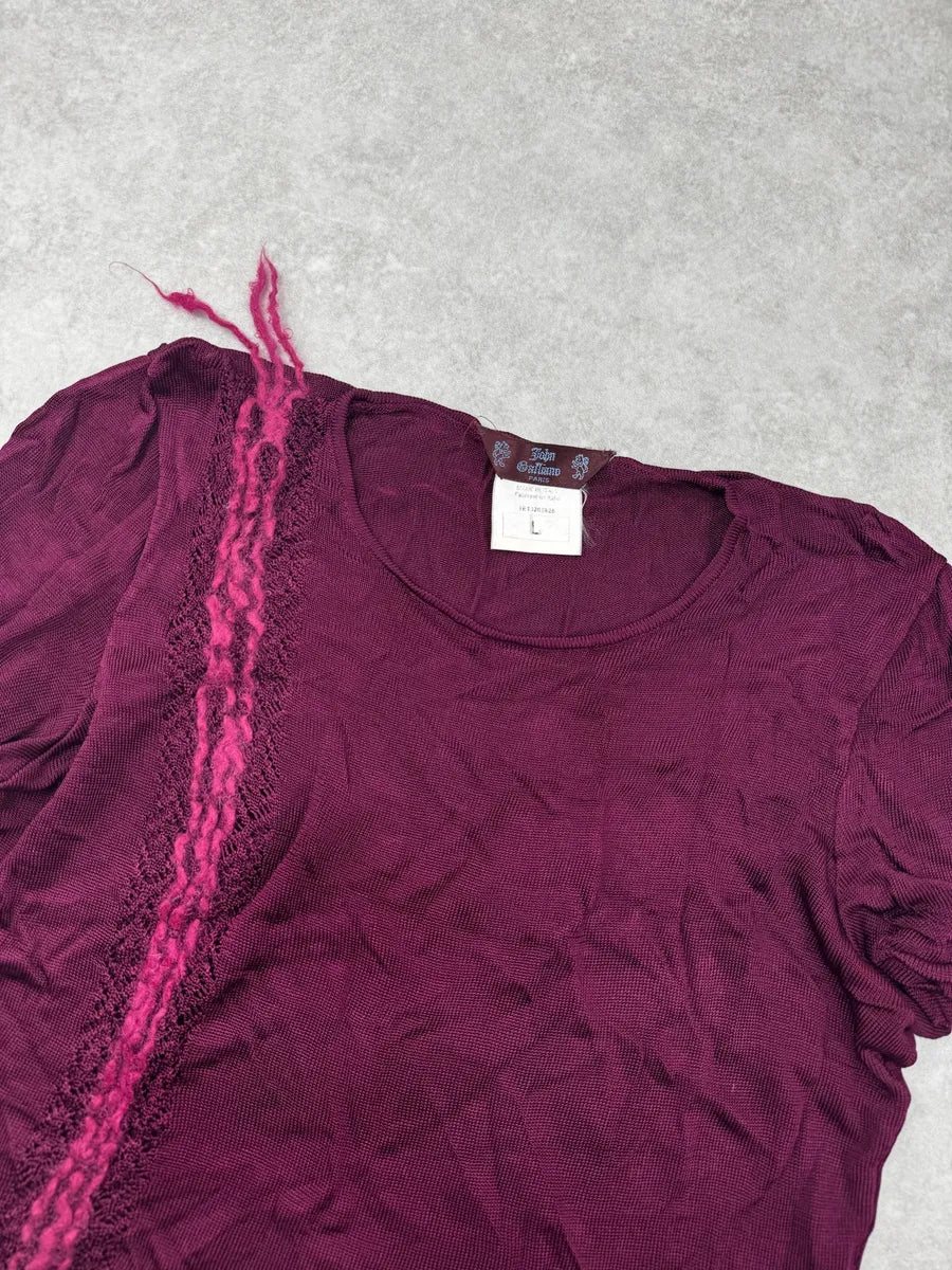 2000s John Galliano Burgundy Top NcqQpvD 3