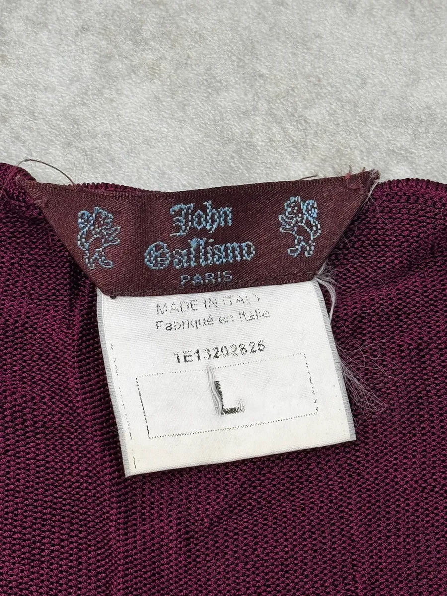 2000s John Galliano Burgundy Top NcqQpvD 9