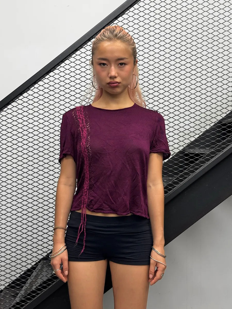 2000s John Galliano Burgundy Top NcqQpvD 0