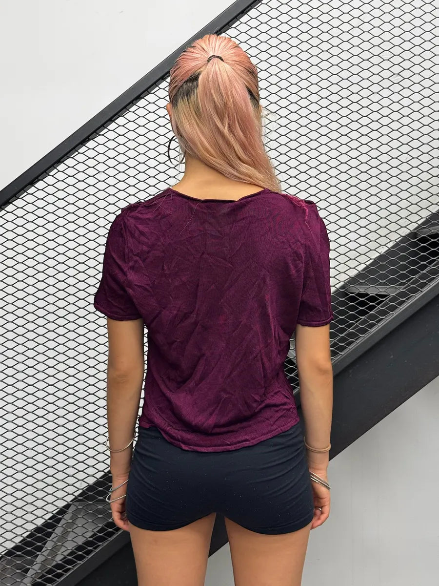 2000s John Galliano Burgundy Top NcqQpvD 1
