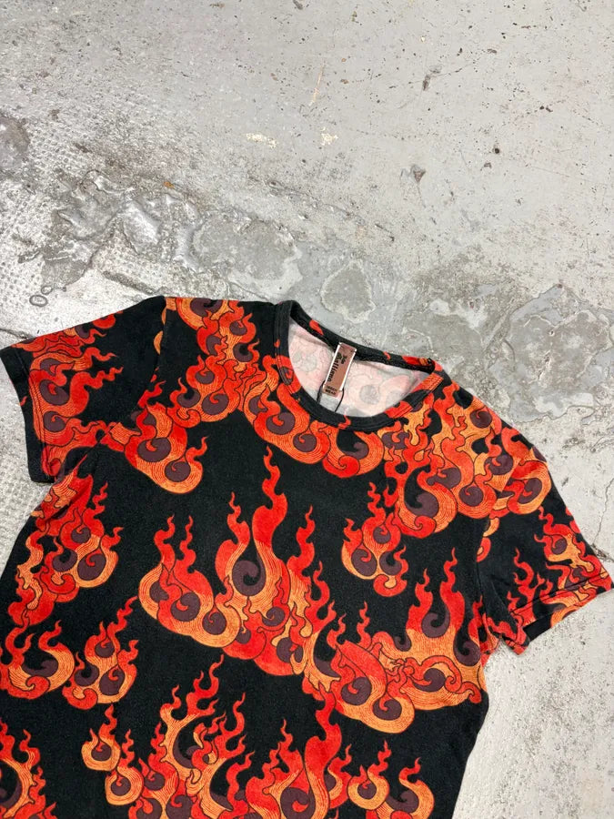 2000s John Galliano Fire Black T-Shirt RLMHYBo 3