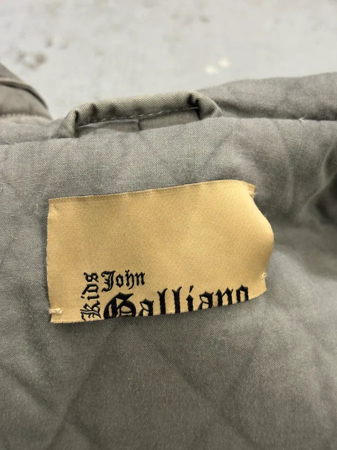 2010s John Galliano Grey Cargo Newspaper Print Hooded Parka  dUiCUZK 10