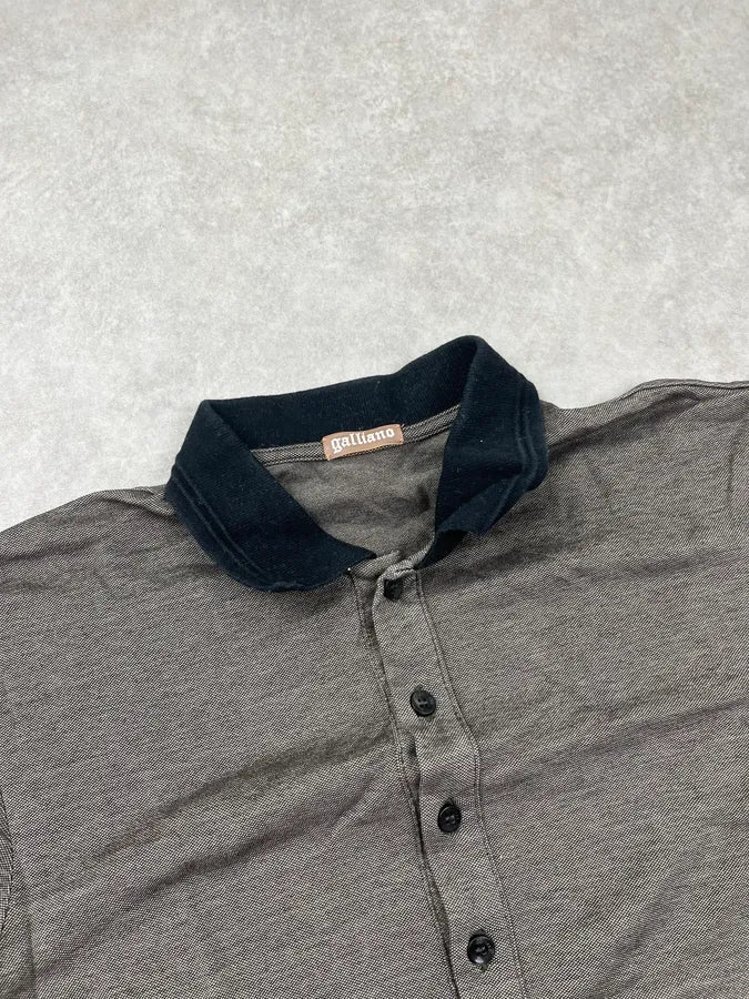 2000s John Galliano Grey UK Flag Polo adZzvpX 5