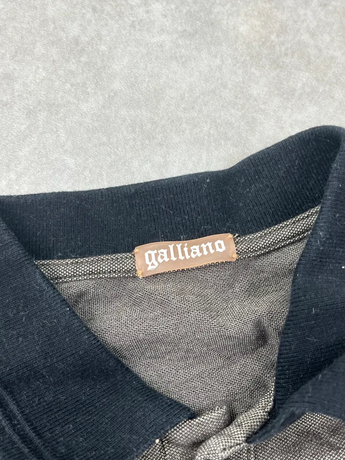 2000s John Galliano Grey UK Flag Polo adZzvpX 9