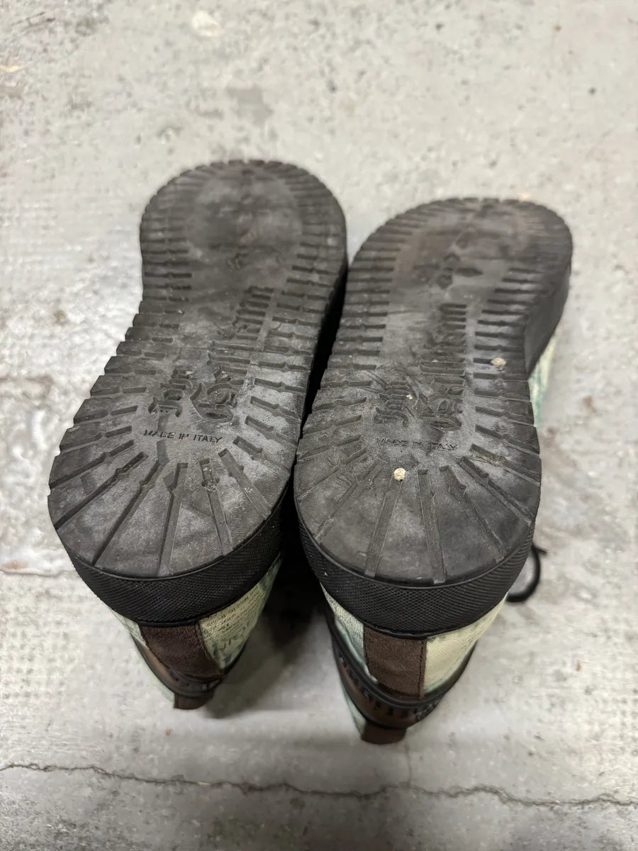 2000s John Galliano Newspapers Blue High Top Sneakers ixjLIdL 1