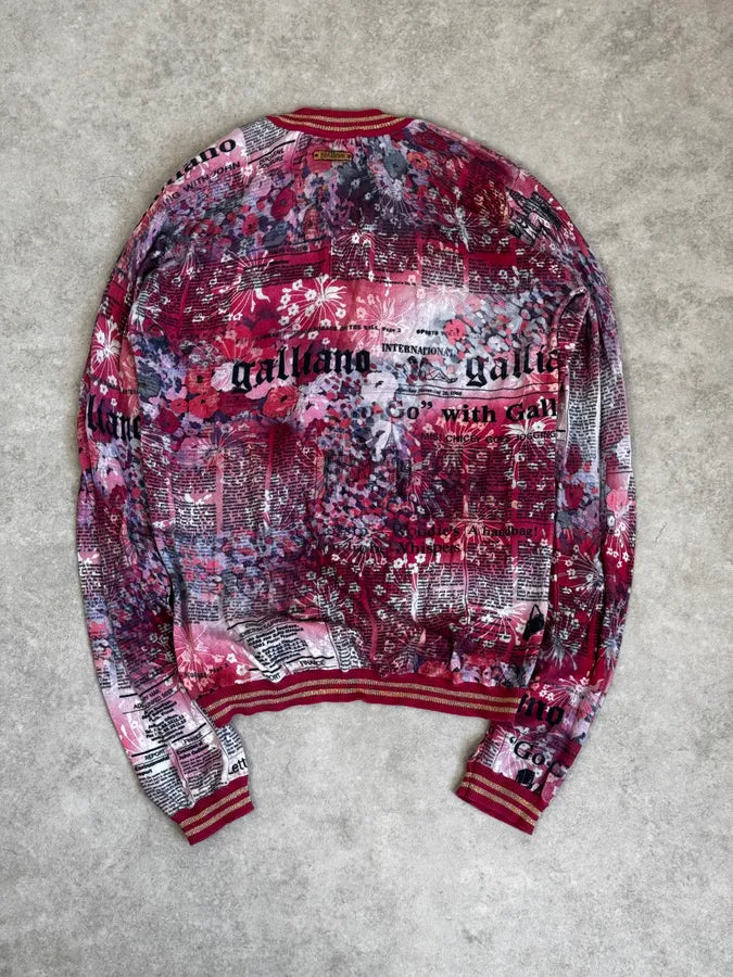 2010s John Galliano Pink Floral Cardigan KGeTpRl 3