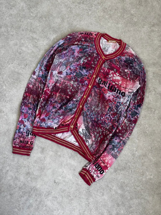 2010s John Galliano Pink Floral Cardigan KGeTpRl 4