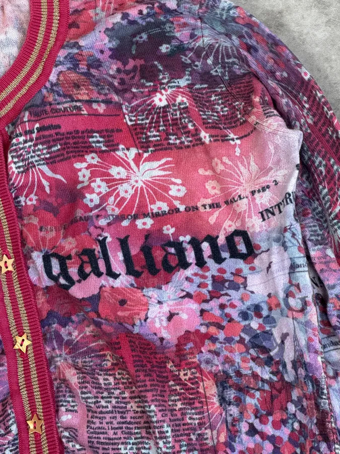 2010s John Galliano Pink Floral Cardigan KGeTpRl 7