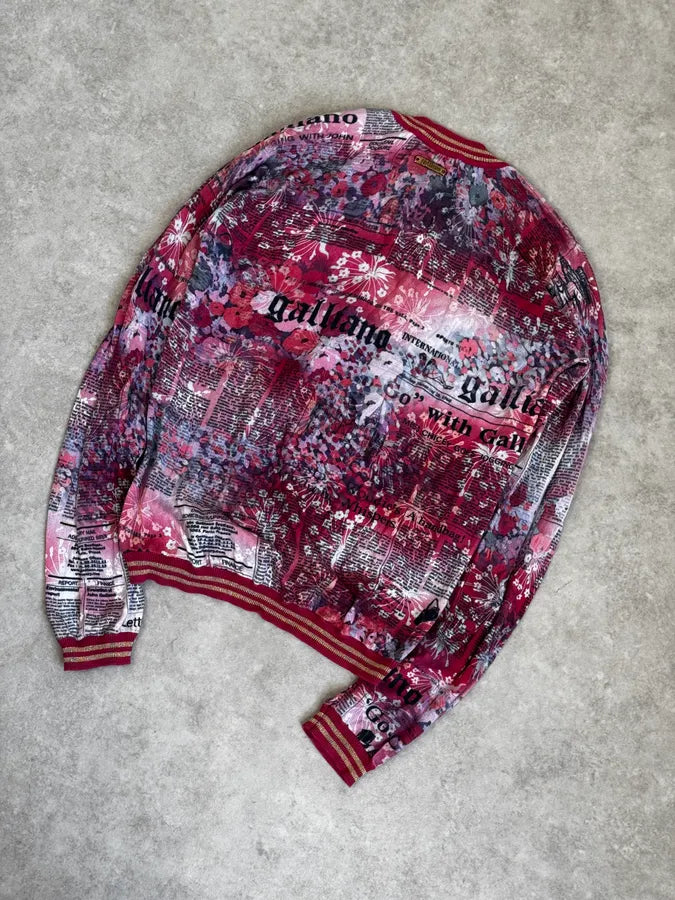 2010s John Galliano Pink Floral Cardigan KGeTpRl 5