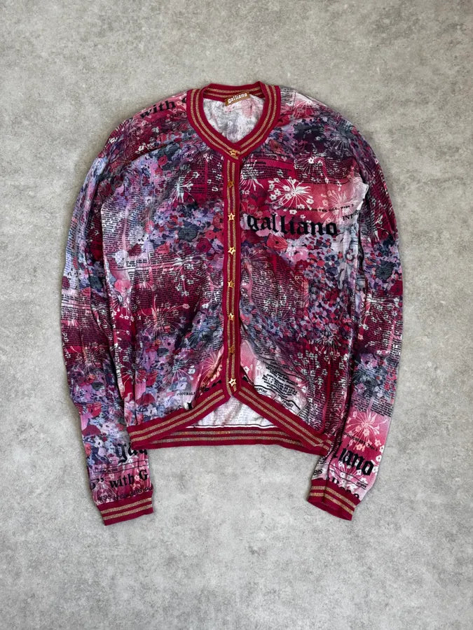 2010s John Galliano Pink Floral Cardigan KGeTpRl 2