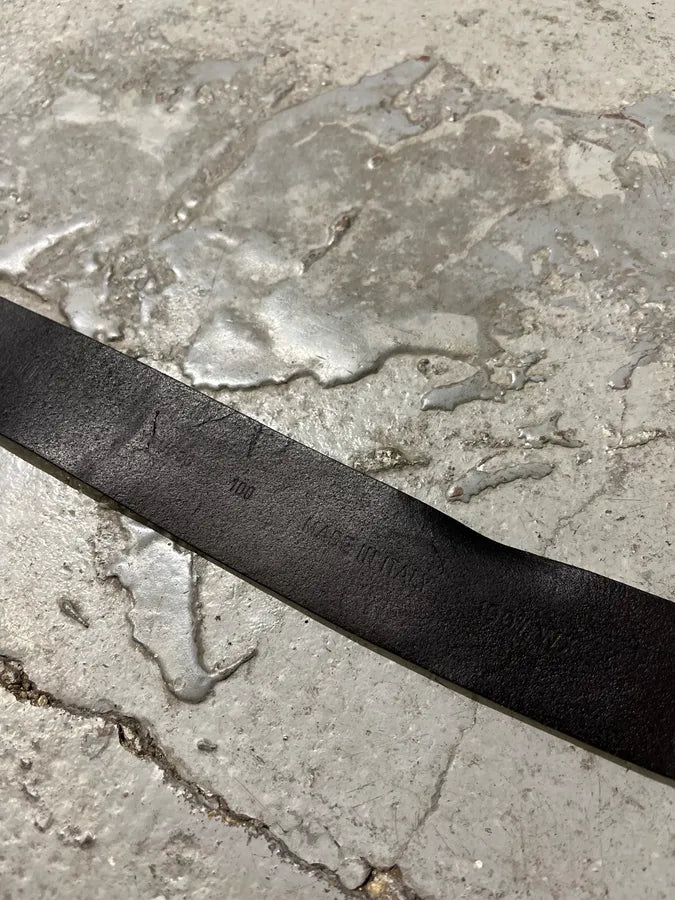 2000s John Galliano Relaxed Human Buckle Leather Belt DZLjxZi 8