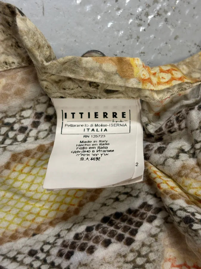 SS2012 John Galliano Yellow Python Snake Print Silk Shirt tQvPyld 11