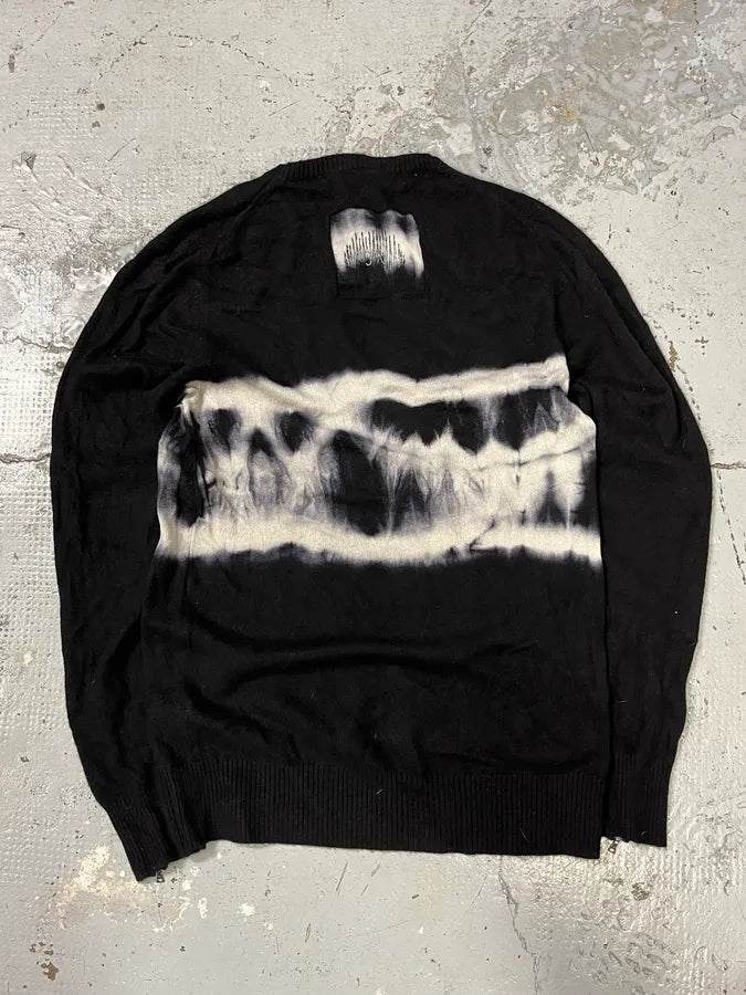 2000s John Richmond Black Cashmere V Neck Tie Dye Sweater vXMNIgT 3