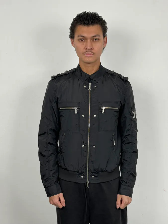 2000s John Richmond Black UK Flag Bomber Jacket kuvfTMb 3