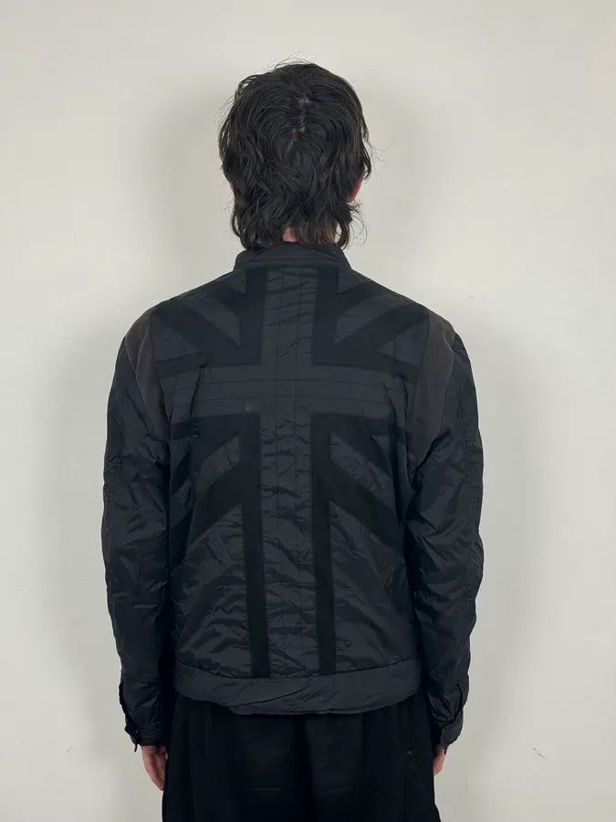2000s John Richmond Faded Black UK Flag British Jacket NSqqoVB 0