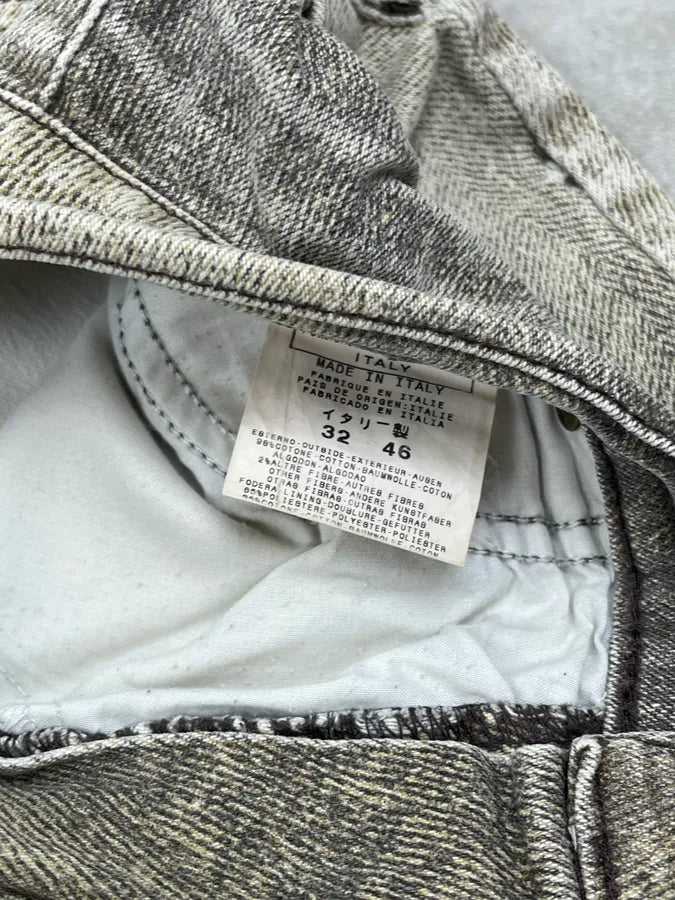 2000s Cavalli Beige & Grey Faded Overprint Bootcut Pants QitIgNh 11