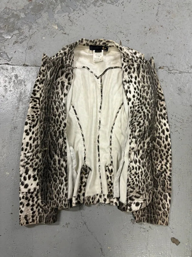 AW2005 Cavalli Beige Leopard Blazer Jacket peGQBvm 6