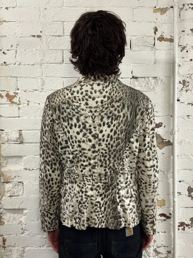 AW2005 Cavalli Beige Leopard Blazer Jacket peGQBvm 2