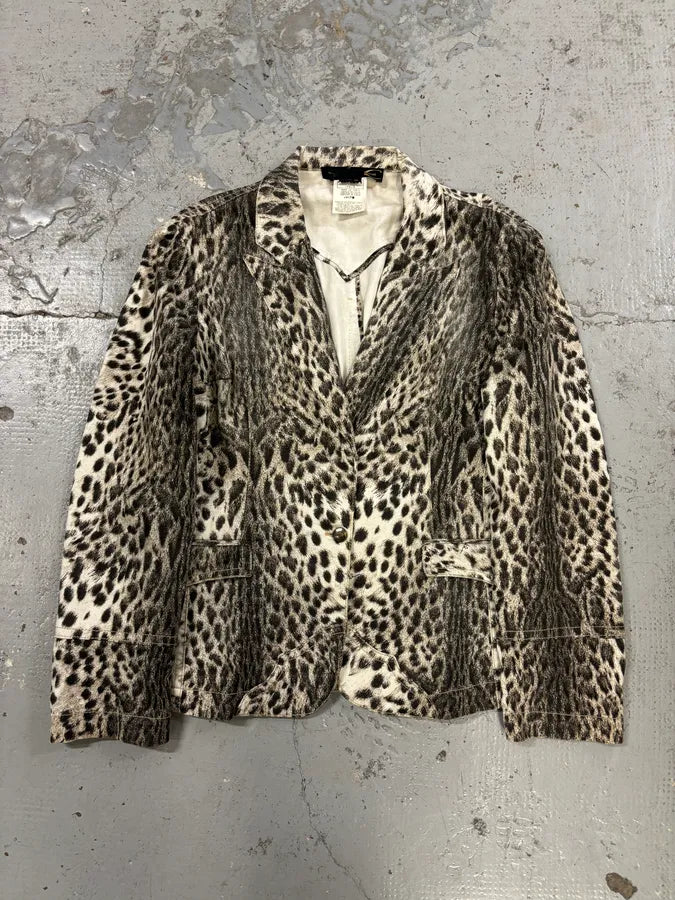 AW2005 Cavalli Beige Leopard Blazer Jacket peGQBvm 0