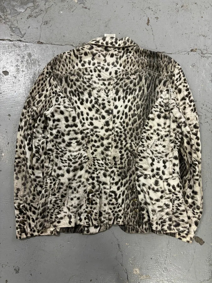 AW2005 Cavalli Beige Leopard Blazer Jacket peGQBvm 4