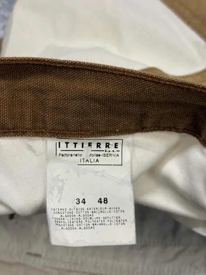 SS2004 Cavalli Beige & White Calm Sahara Contrast Pants orjdCZV 9