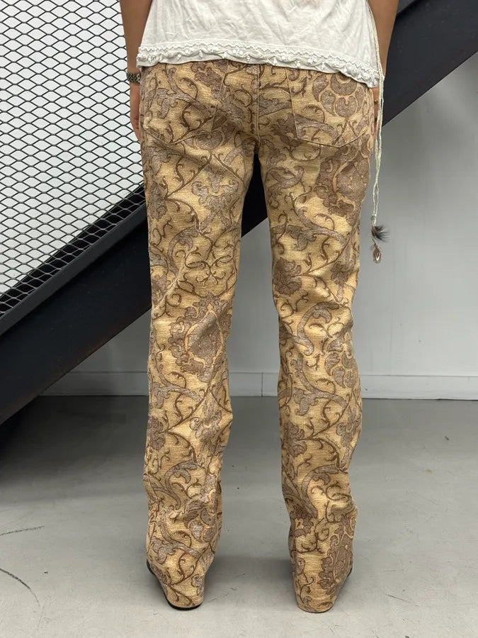 2000s Roberto Cavalli Beige Print Jeans EPknHpy 5