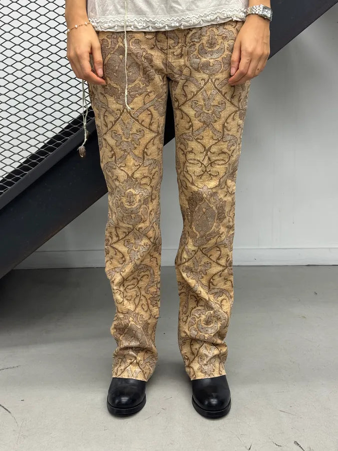 2000s Roberto Cavalli Beige Print Jeans EPknHpy 3