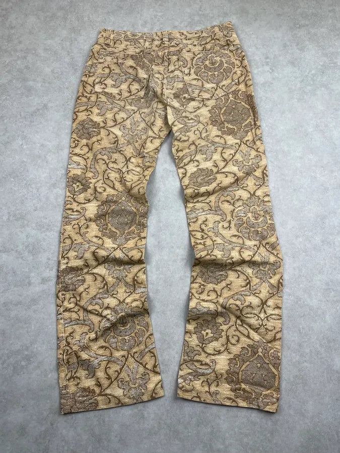 2000s Roberto Cavalli Beige Print Jeans EPknHpy 2
