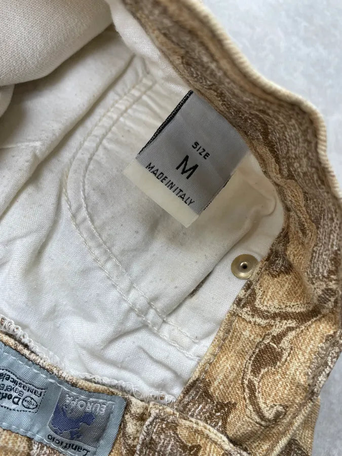 2000s Roberto Cavalli Beige Print Jeans EPknHpy 10