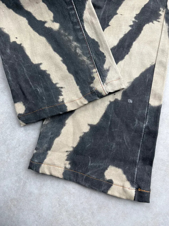 2000s Cavalli Black Cream Hallucination Psycho Abstract Pants ZMVwwrn 8