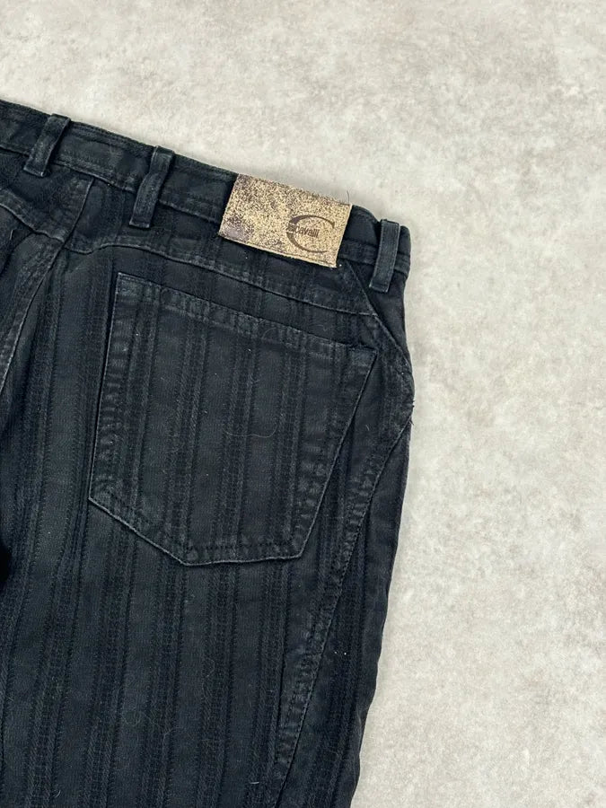 2000s Cavalli Black Bootcut Low-Rise Pants OSEyfPv 7