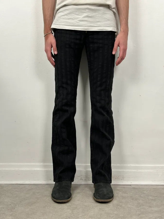 2000s Cavalli Black Bootcut Low-Rise Pants OSEyfPv 1