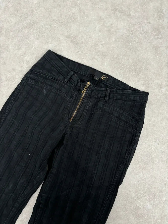 2000s Cavalli Black Bootcut Low-Rise Pants OSEyfPv 4