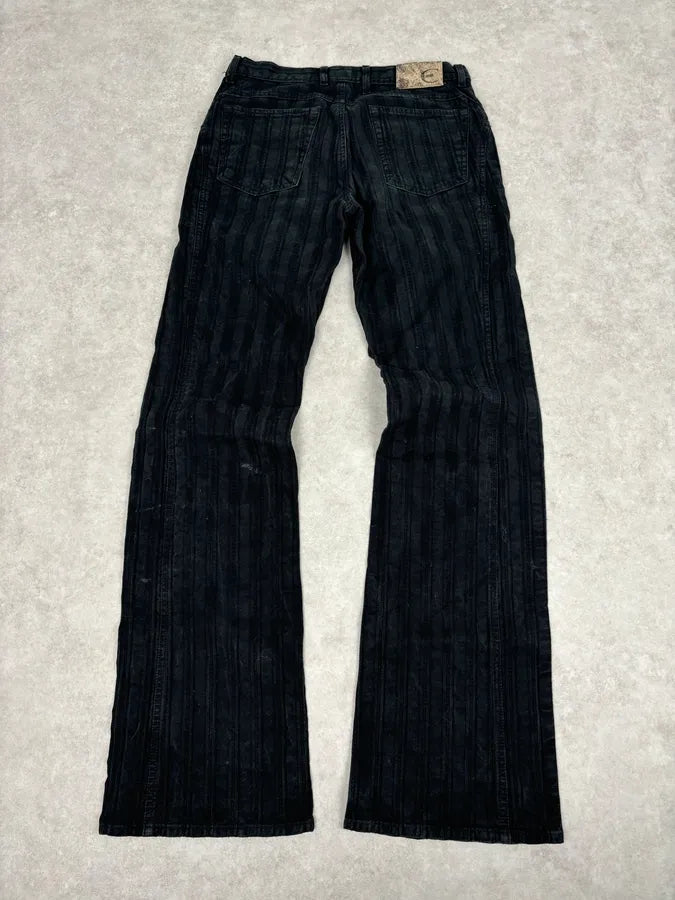 2000s Cavalli Black Bootcut Low-Rise Pants OSEyfPv 5