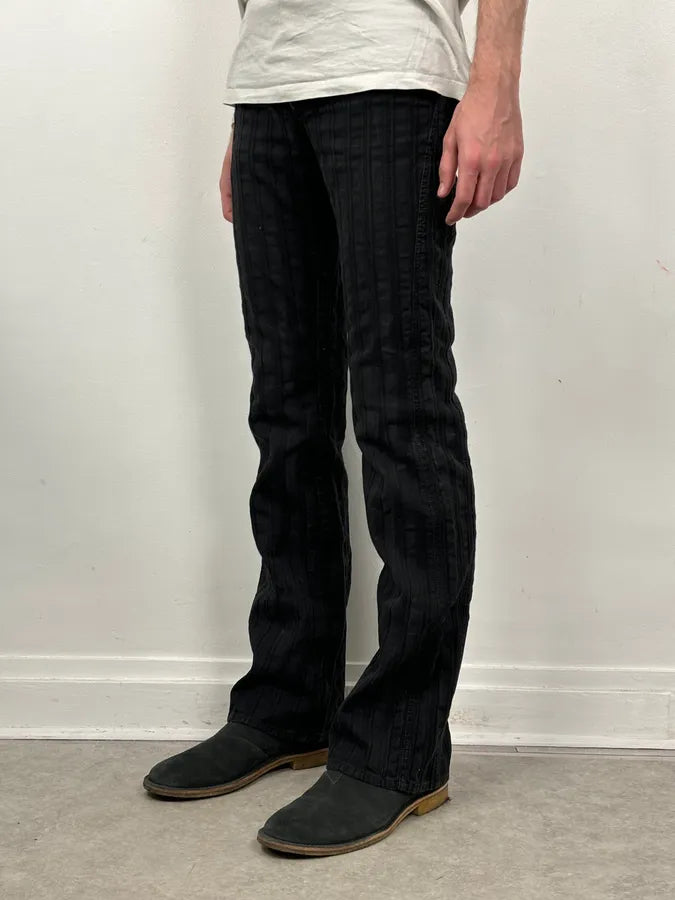 2000s Cavalli Black Bootcut Low-Rise Pants OSEyfPv 2