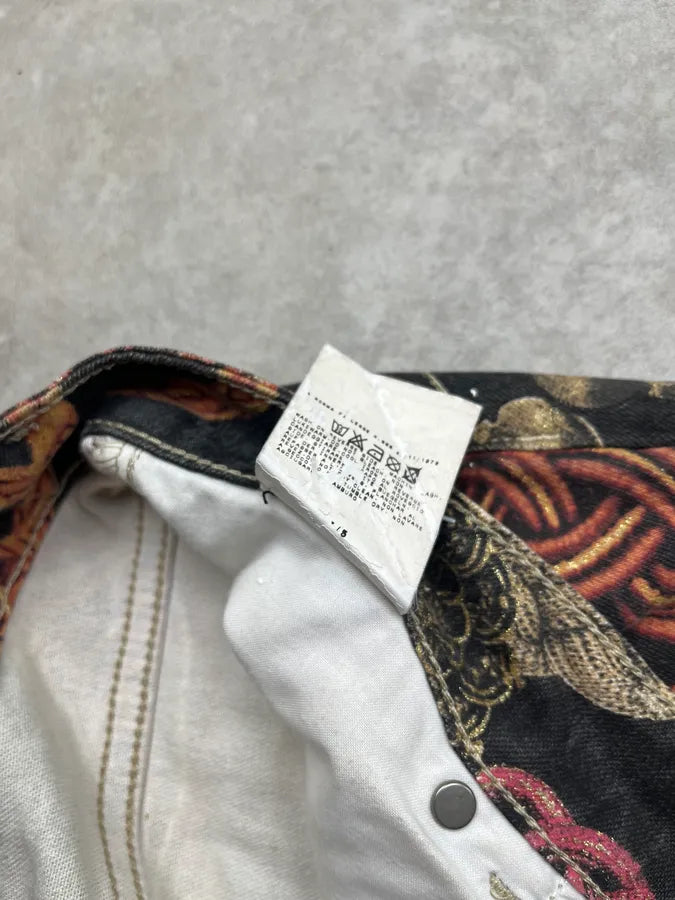 SS2005 Cavalli Black Medieval Ornamental Pants FICZVHL 11