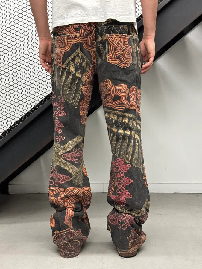 SS2005 Cavalli Black Medieval Ornamental Pants FICZVHL 2