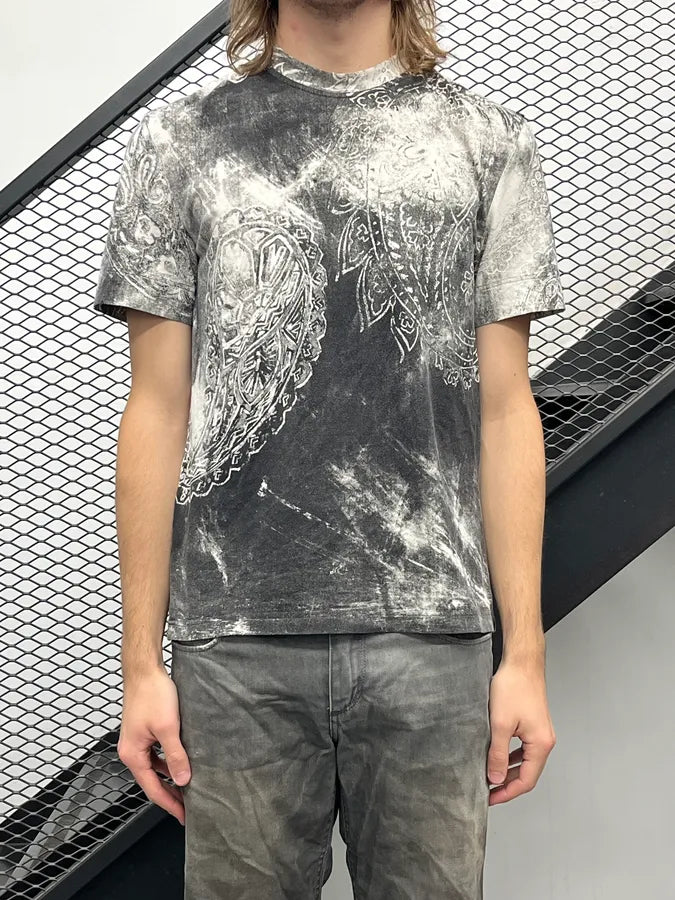 AW2003 Cavalli Black White Paisley Expansion T-Shirt udDXooy 1