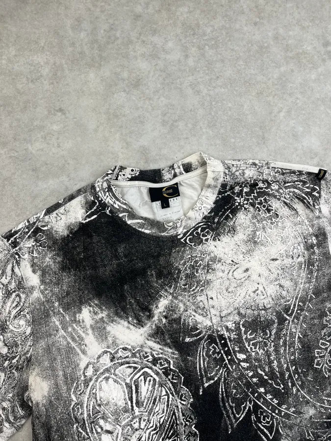 AW2003 Cavalli Black White Paisley Expansion T-Shirt udDXooy 3