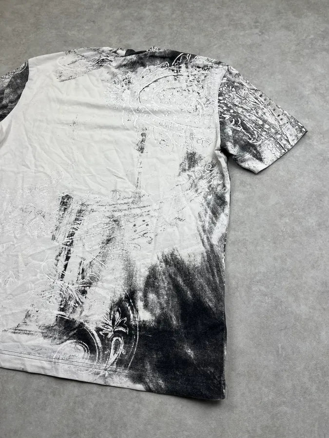 AW2003 Cavalli Black White Paisley Expansion T-Shirt udDXooy 6