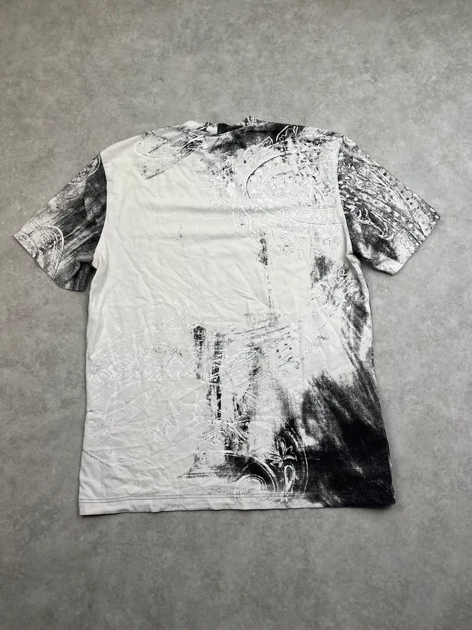 AW2003 Cavalli Black White Paisley Expansion T-Shirt udDXooy 5
