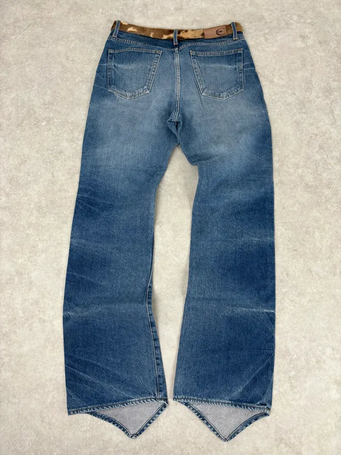 2000s Cavalli Blue Avant-Garde Gradient Denim Jeans  HzVazTr 5