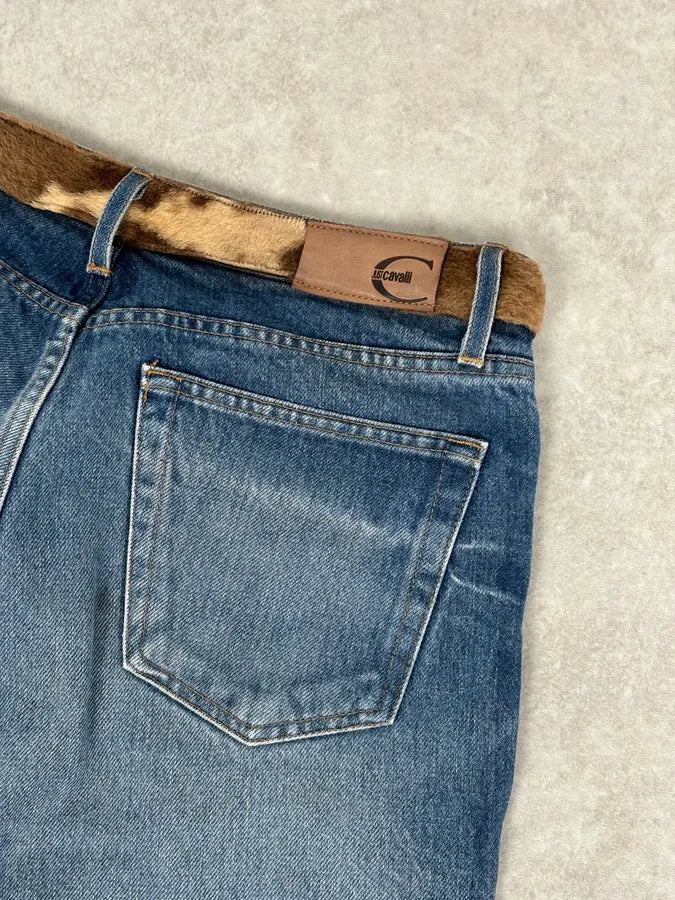 2000s Cavalli Blue Avant-Garde Gradient Denim Jeans  HzVazTr 10