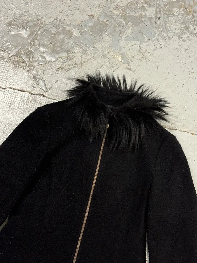 2000s Cavalli Wool Fur-Trim Zip-up Jacket  VnywirT 4