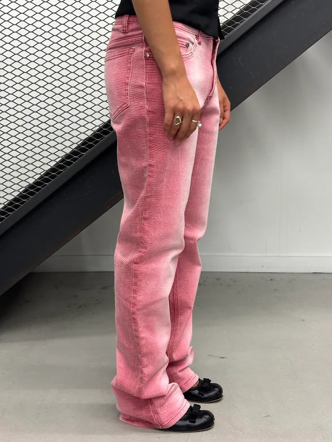 2000s Just Cavalli Pink Denim Low-Waist Jeans quMKuEZ 2